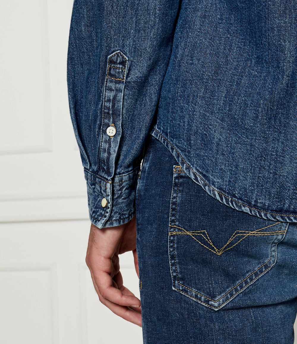 Джинсовая рубашка Guess Jeans - голубой(M4YH55 D5EI1)