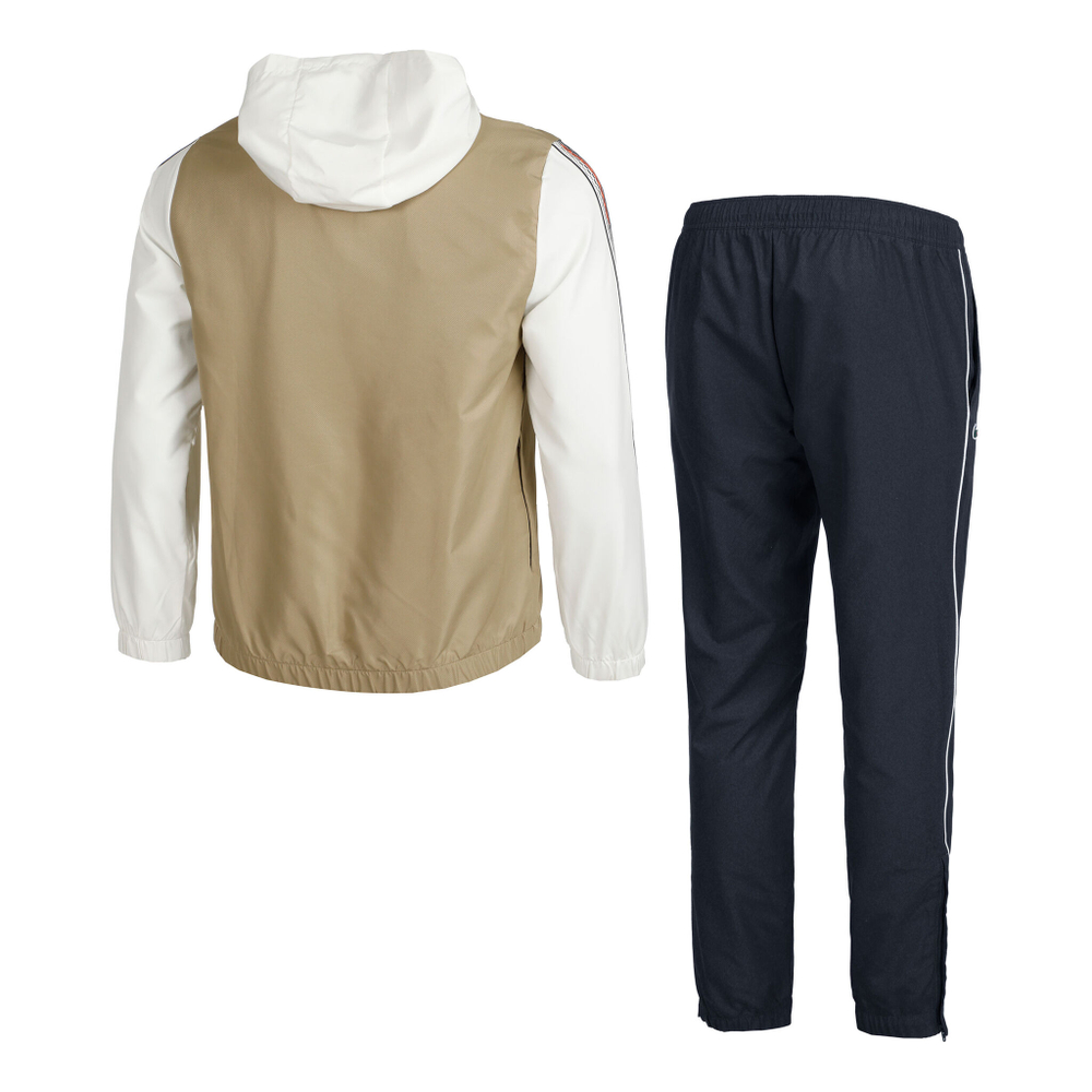 Мужские теннисные Костюмы Lacoste Tracksuit Men - Beige, White