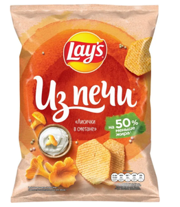 LAY'S Из печи, со вкусом лисички в сметане, 85 г