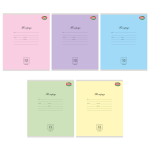 Тетрадь А5 12л. клет. "Однотон" антибак.покр. в ассорт. (Академия Групп)