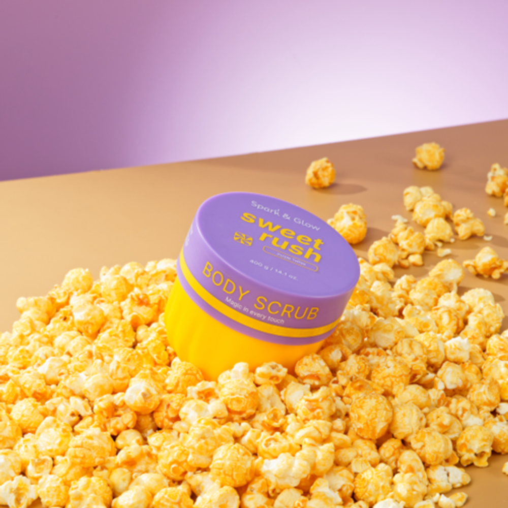 Скраб для тела с ароматом соленой карамели - Body scrub purple toffee scent, 400г