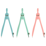 Циркуль металлический 115мм пластиковый пенал, пастельные цвета ассорти (Спейс)