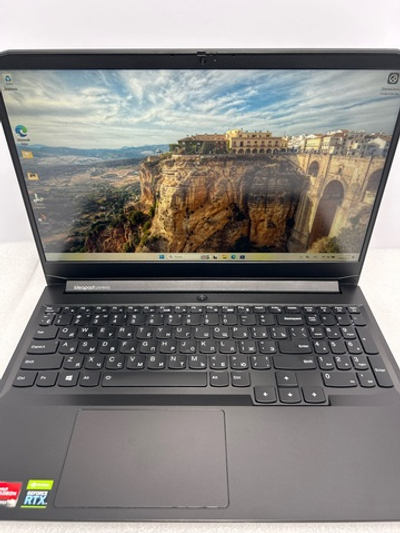 Ноутбук Lenovo IdeaPad Gaming 3 15ACH6 (82K201D1RK) 15.6"/AMD Ryzen 5 5600H/RAM 8GB/SSD 256GB/Nvidia RTX3050 4GB/1920*1080/IPS/DOS/Подсветка кл-ры: LED/Черный. Состояние: Уценка/большой след на матрице от клавиатуры/С1