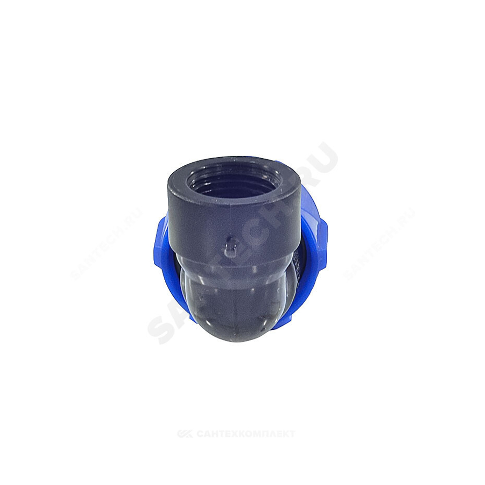 Отвод компрессионный ПЭ Дн 20х1/2"х90гр ВР Ру16 VALFEX 1210012320012
