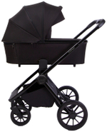 Детская коляска Peppy Monaco 3 в 1 с автокреслом Rise Brilliant black (черный), рама черный глянец