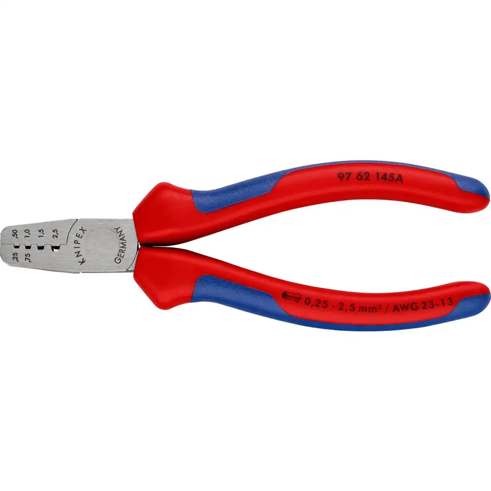 Инструмент для обжима контактных гильз 145 мм Knipex 97 62 145 A