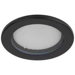 Встраиваемый светильник влагозащищенный ЭРА KL95 SBK GX53 IP44 черный | Влагозащищенные встраиваемые светильники