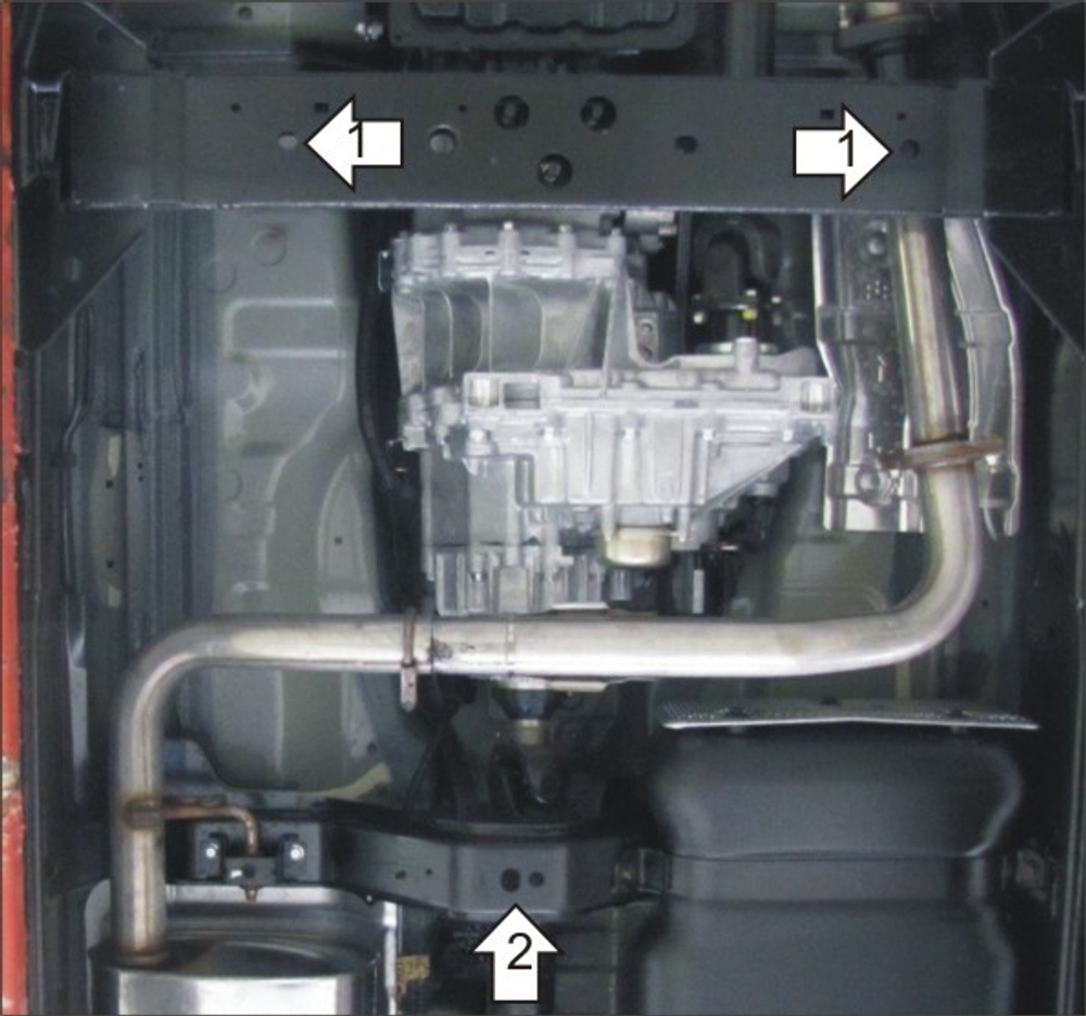 Усиленная защита Motodor разд. коробки. 2 мм, сталь. для Nissan Pathfinder 2005-2010,Nissan Pathfinder 2010-2014 арт.01431
