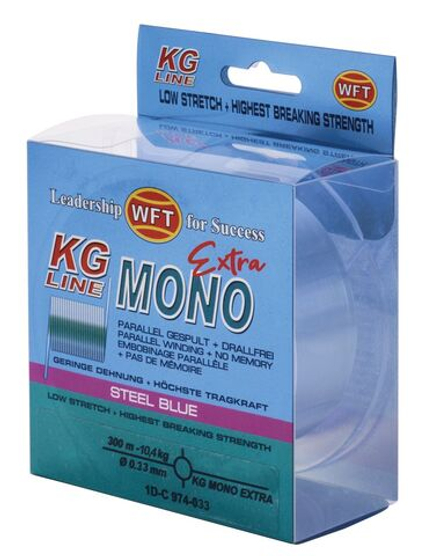 Леска монофильная WFT KG MONO EXTRA Steel Blue 300 м, 0.33 мм