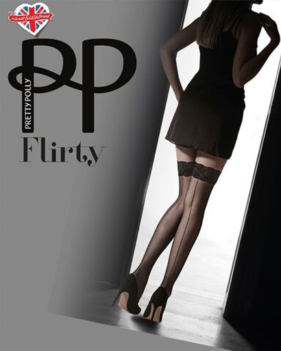 Чулки со швом на широкой бархатной резинке