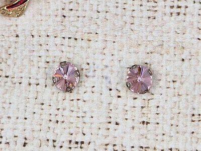 Стразы пришивные стекло в оправе, d 1 см.