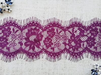Кружево Французское, ш. 10,5 см, лиловый
