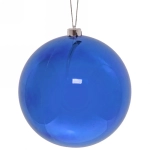 Новогодний шар 20 см «Глянец», синий