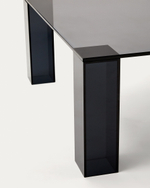 Журнальный столик Adularia из стекла темно-серого цвета 85 x 85