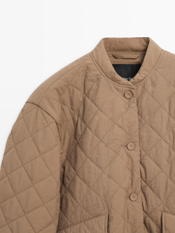 Massimo Dutti Куртка-бомбер, коричневый