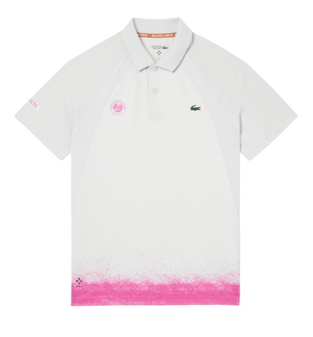 Теннисное поло Lacoste Slim Fit Roland-Garros Edition Sport Polo Shirt - green/pink