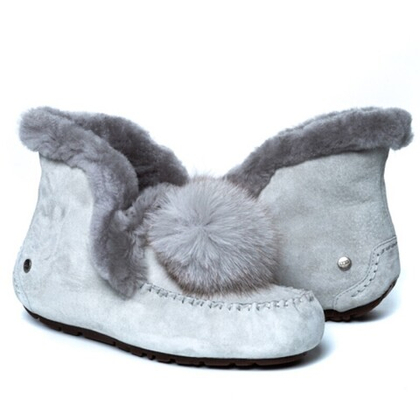 Мокасины Alena Pom Pom Grey