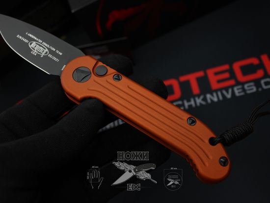 Складной нож Microtech LUDT MT/135-1OR c клинком из стали Böhler M390 Microclean®, рукоять алюминий