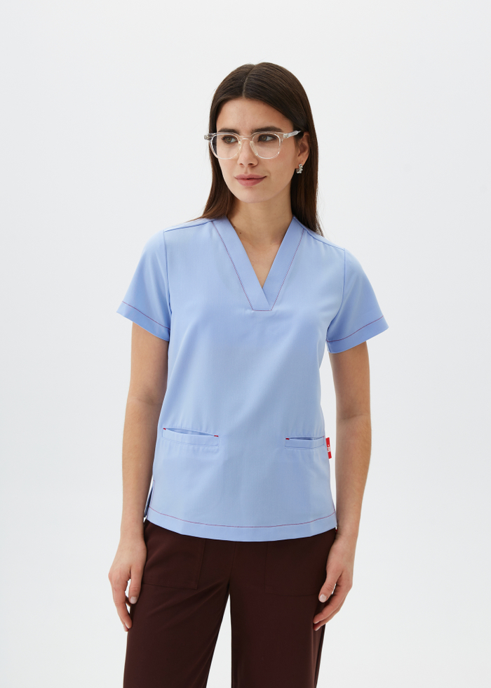 Топ медицинский женский Лаконико, скайблю