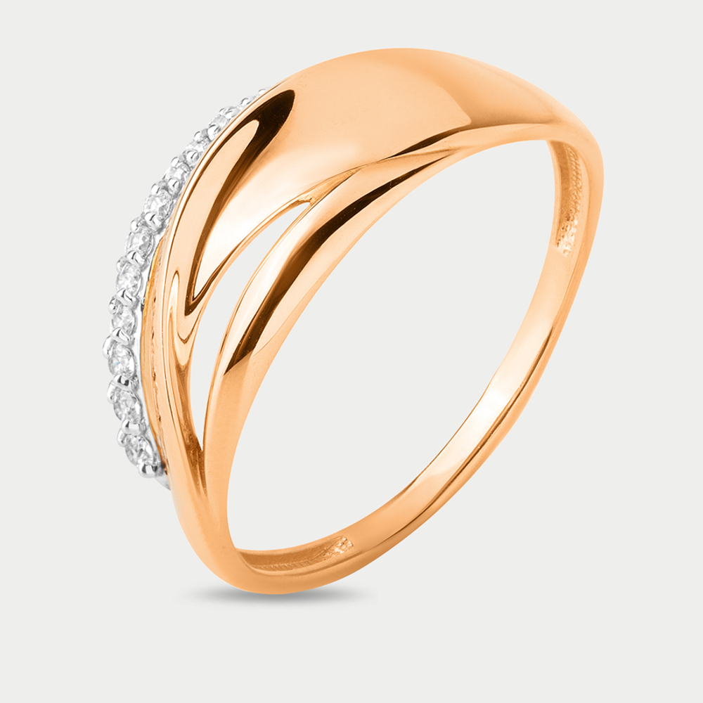 Кольцо для женщин из розового золота 585 пробы с фианитами (арт. 022661-1102)