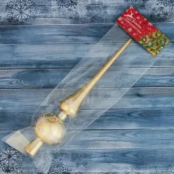 Макушка Узорная снежинка 28 см., золото, Зимнее Волшебство (1332578)