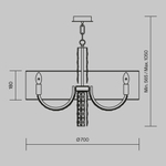 Подвесной светильник Maytoni DIA008PL-06CH