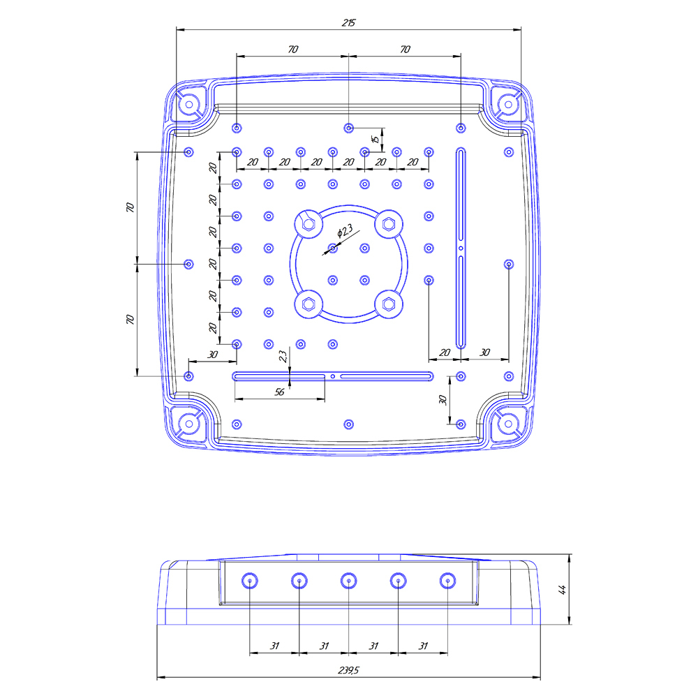 Панельная MIMO 4x4 антенна 4G/5G KROKS KAA10-1700/4200 U-BOX /разъём - SMA/