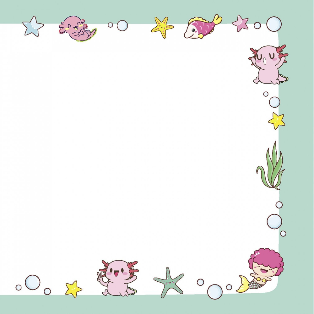 Блокнот 130х130 мм, скрепка, Контэнт-Канц, ламин. картон, выб-лак, 32 л.+2л. наклеек, диз. внутр .блок в клетку, "Kawaii Vibe", голубой