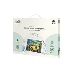 Almaz qaşlarla mozaika \ Алмазная мозаика \ Diamond painting Алмазная мозаика ТРИ СОВЫ "Желтый ретроавтомобиль", 40*50см, холст на деревянном подрамнике, картонн