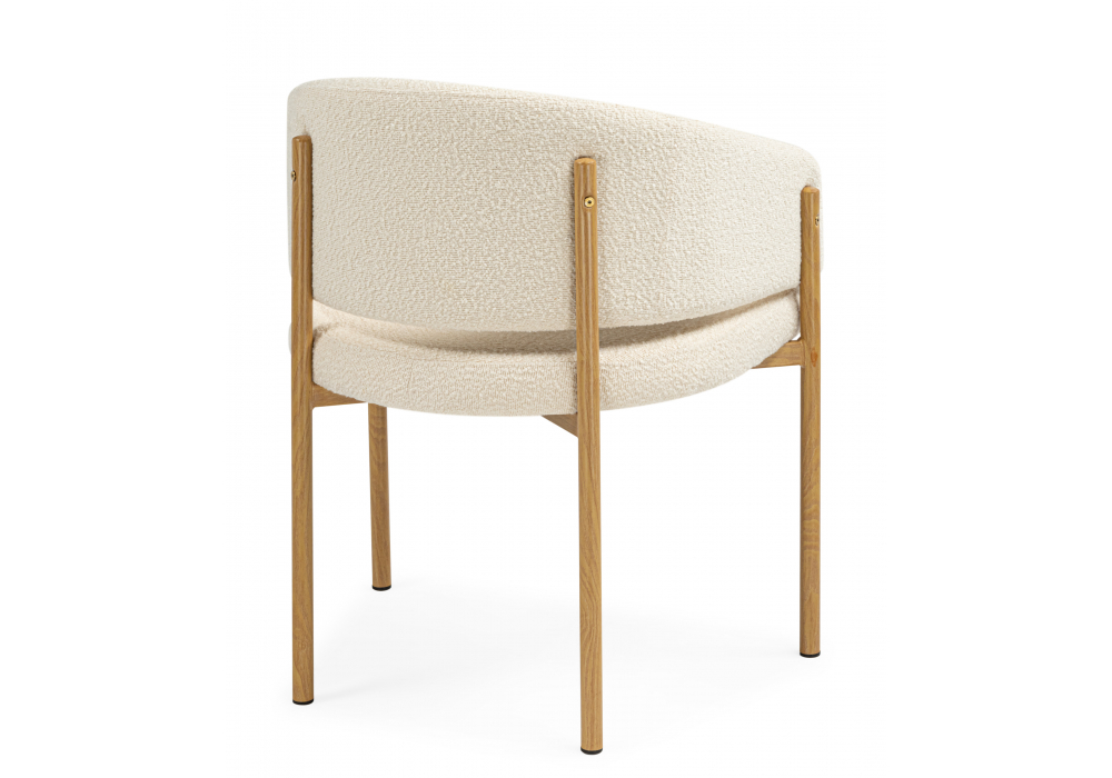 Стул на металлокаркасе Woodville Janin white, wooden metal