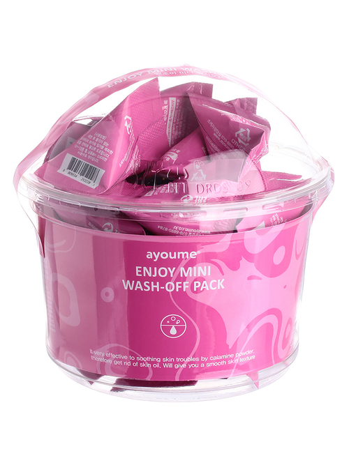 [Ayoume] Enjoy Mini Wash Off Pack - Успокаивающая маска для лица с каламином, 3 гр