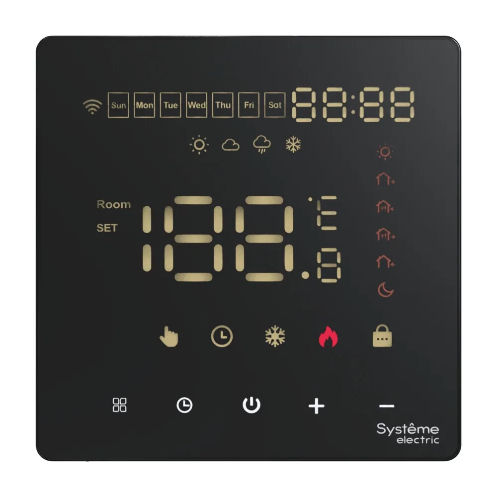 Art Gallery термостат Wi-Fi электронный для теплого пола, 16A, в сборе, чёрный