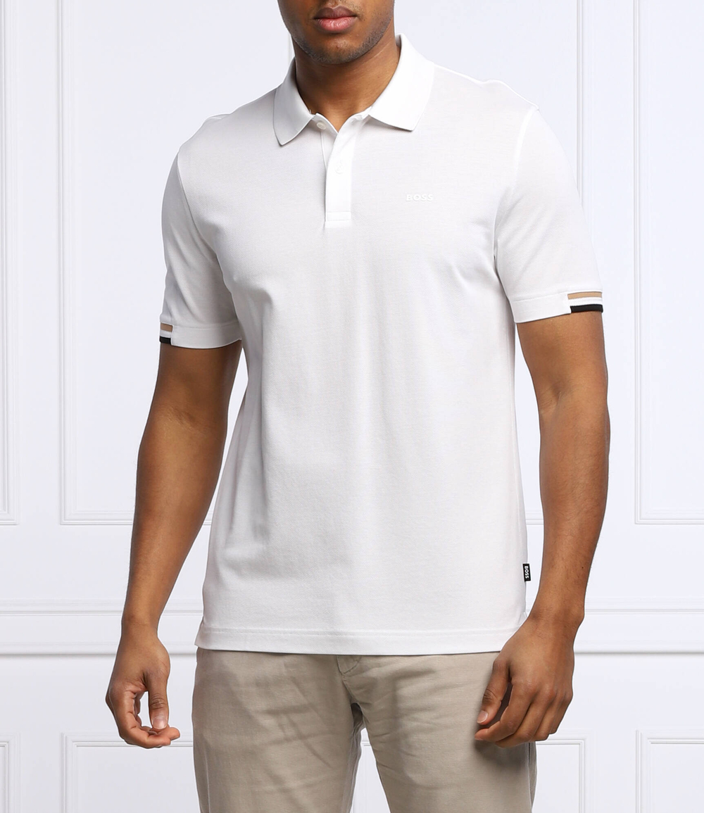поло parlay 147 BOSS BLACK - белый(50467113)