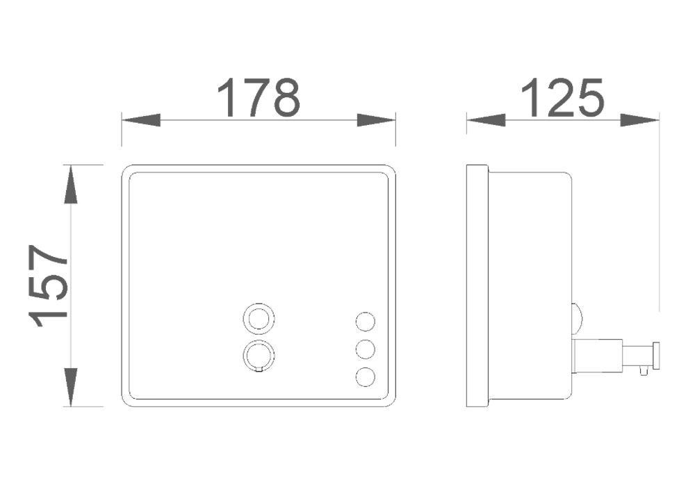 Диспенсер для мыла с кнопкой 1200 мл. нерж. сталь INOX 03004.S матовый
