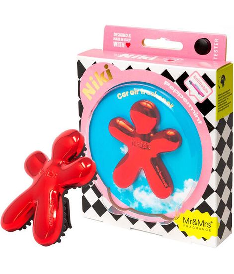 Перечная мята, ароматизатор для автомобиля NIKI красный металлик, Mr&Mrs Fragrance