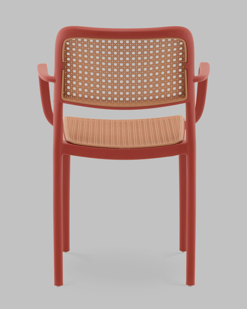 Стул Yona пластиковый с подлокотниками красный