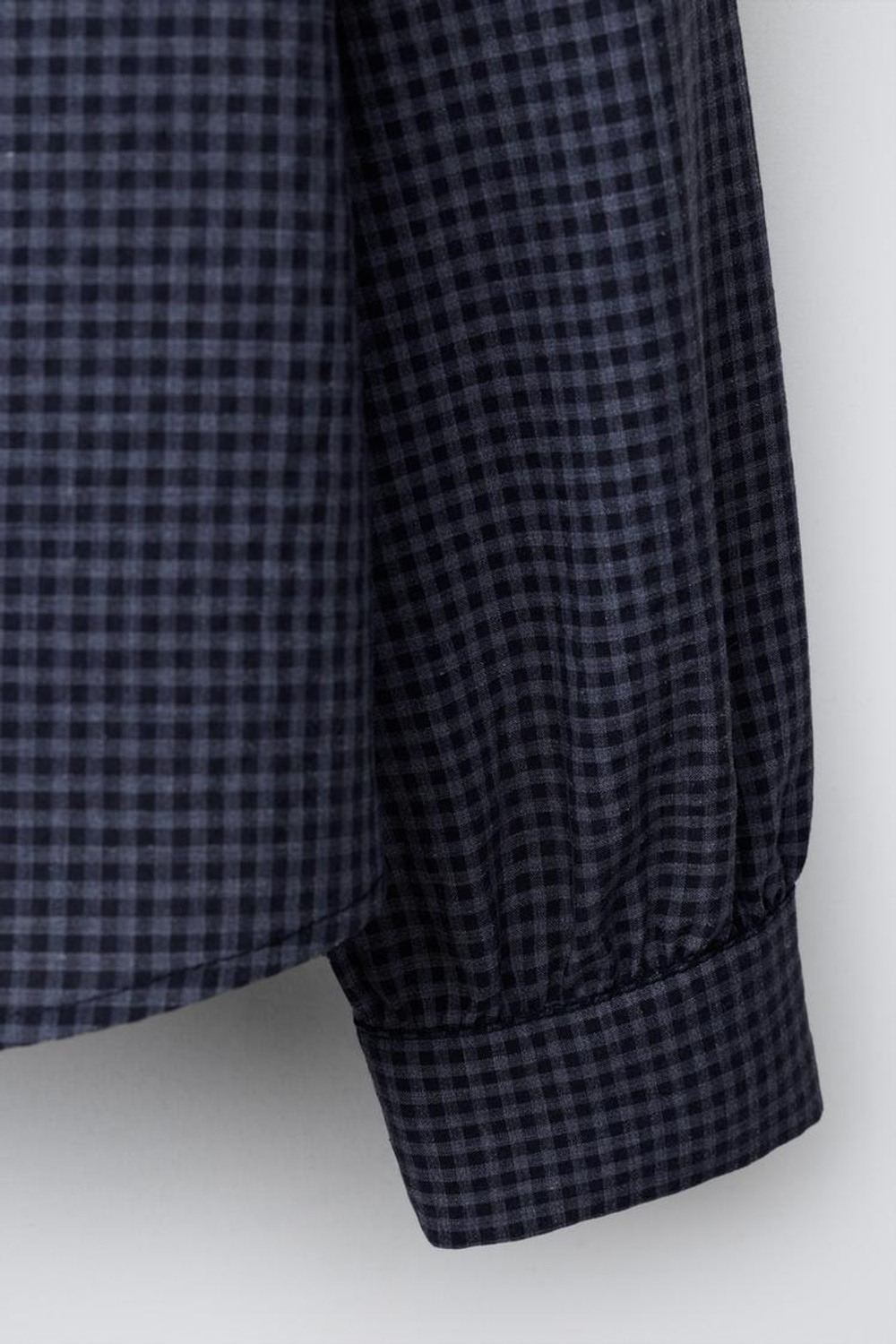 ZARA РУБАШКА С ВОЛАНАМИ В КЛЕТКУ ВИШИ, СИНИЙ