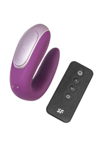Парный вибратор Satisfyer Double Fun (пульт ДУ + приложение на смартфон)