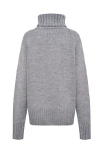Свитер с горлом, Светло-серый
