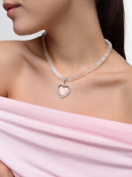 Колье "Glow" из горного хрусталя Silver