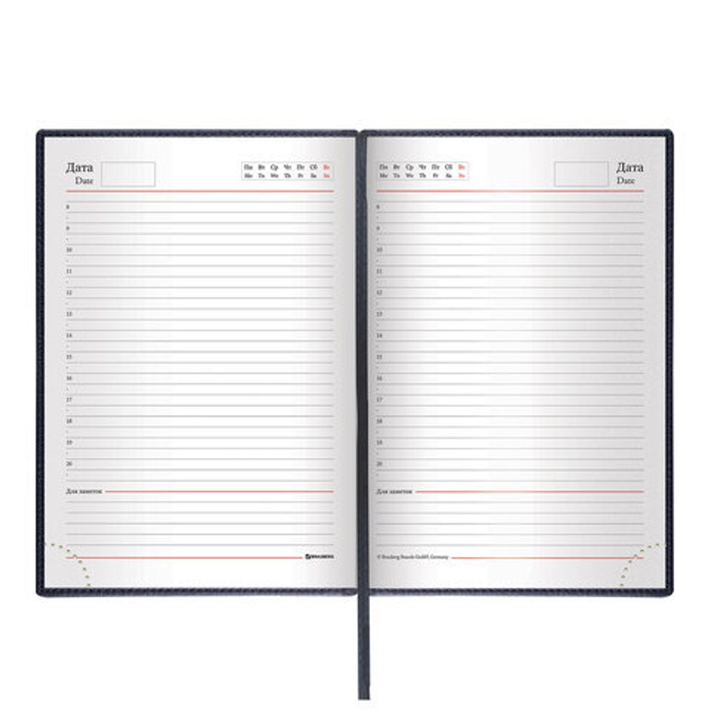 Ежедневник недатированный А5 (138х213 мм) BRAUBERG "Favorite", под классическую кожу, 160 л., черный, 123397