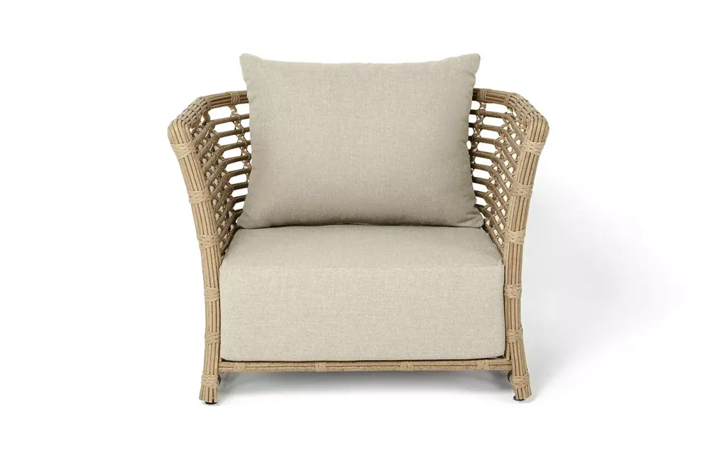 "Валенсия" кресло из искусственного ротанга, цвет соломенный