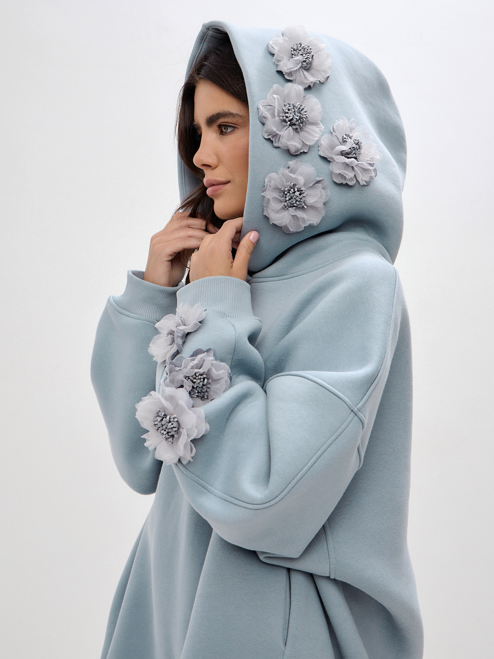 Худи гипер с цветами