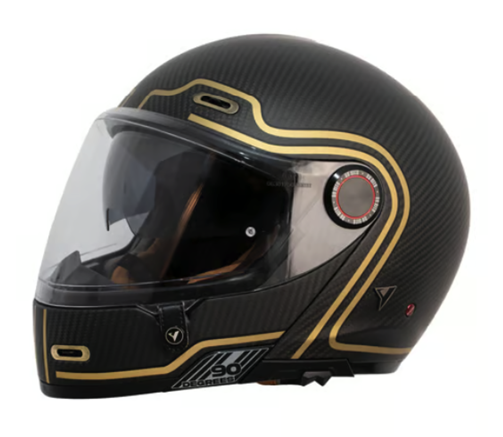 90 Degrees Carbon helmet gold