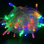 Гирлянда нить LED 500L (19м) Цветная (прозрачный шнур)