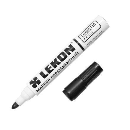 Маркер перманентный Черный LEKON LOGISTIC 012183
