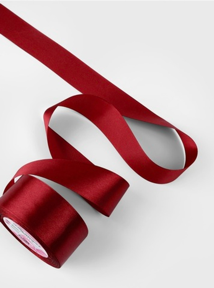 Лента атласная, 40 мм, 23±1 м, бордовая №48