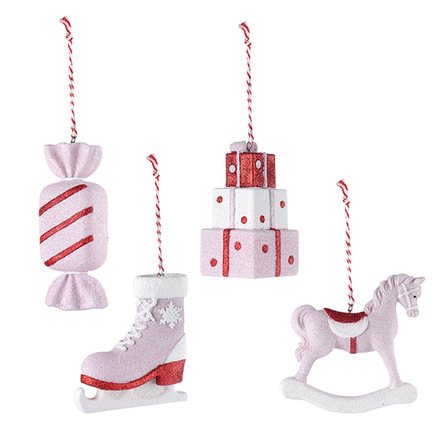Набор ёлочных украшений Pink fairytale из коллекции New Year Essential