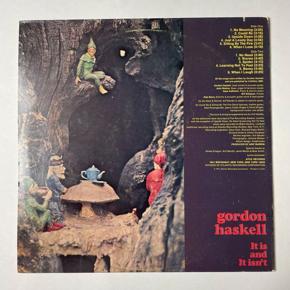 Винтажная виниловая пластинка LP Gordon Haskell It Is And It Isn't (USA 1971) Upside Down