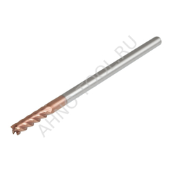 Фреза твердосплавная   5мм (L=75, l=20, хв=6) Z4 35° по стали, нерж., чугуну BRGM-4EL-D5.0 HRC45 AHN
